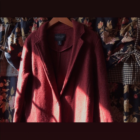 Rachel Zoe rust orange wool blend coat - Picture 7 of 16